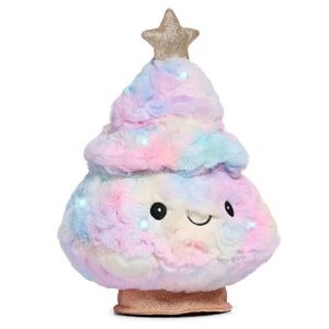FAO Schwarz Glow Brights Pink Plush LED with Sound Vintage Holiday Tree